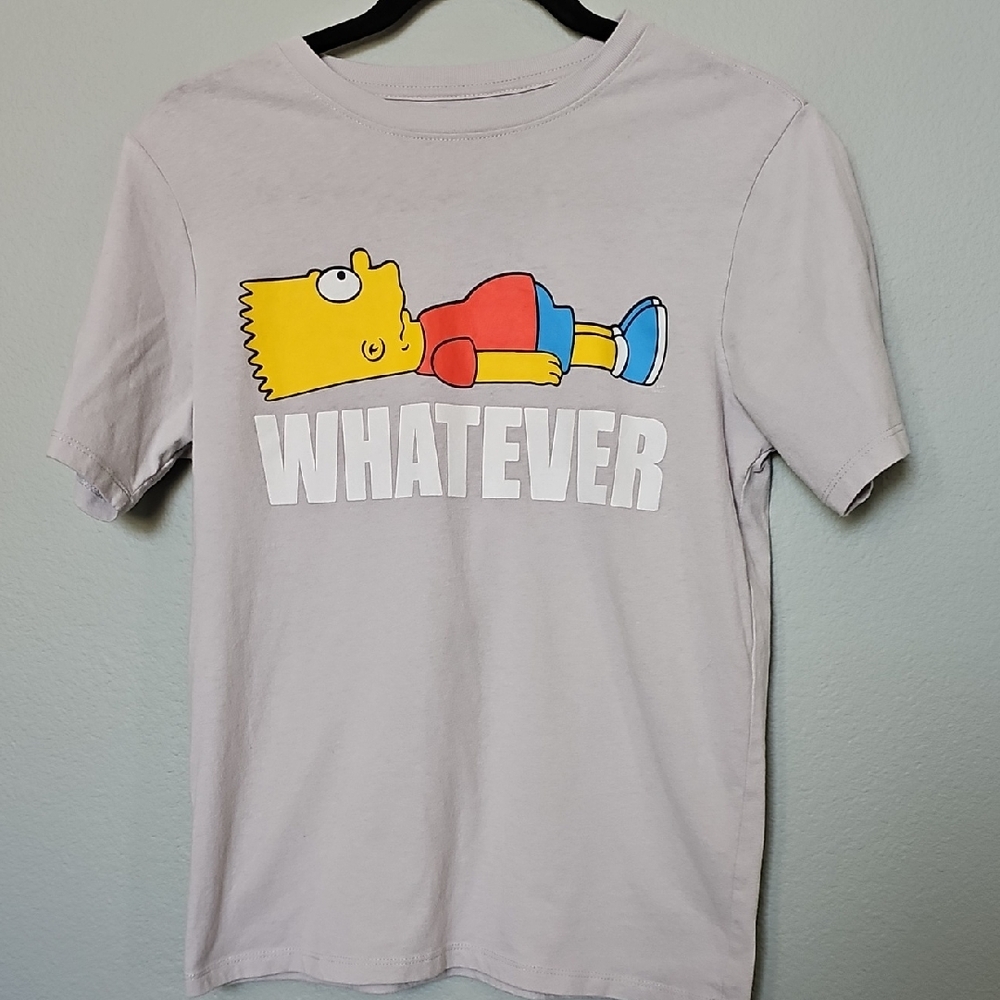The Simpson Short Sleeve Bart Whatever Casual Tee Boys XL 14/16